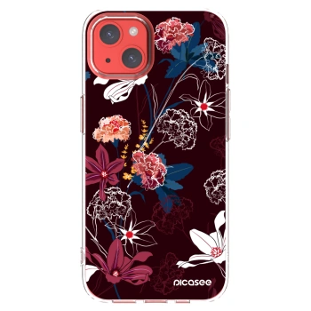 Picasee Apple iPhone 13 Hülle - Transparentes Silikon - Dark Meadow