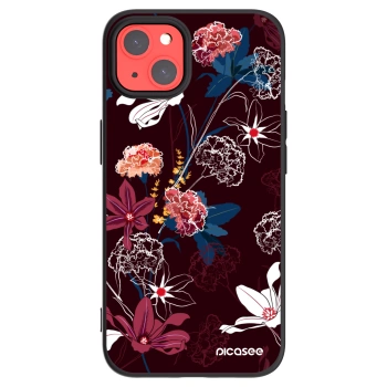 Picasee Apple iPhone 13 Hülle - Schwarzes Silikon - Dark Meadow