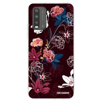 Picasee Xiaomi Redmi 9T Hülle - Transparentes Silikon - Dark Meadow