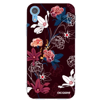 Picasee Apple iPhone XR Hülle - Transparentes Silikon - Dark Meadow