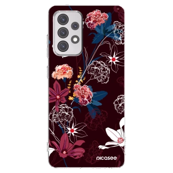 Picasee Samsung Galaxy A52s 5G A528B Hülle - Transparentes Silikon - Dark Meadow