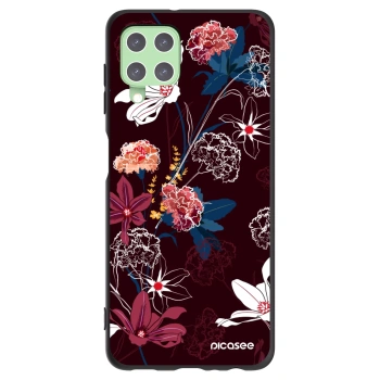 Picasee Samsung Galaxy A22 A225F 4G Hülle - Schwarzes Silikon - Dark Meadow