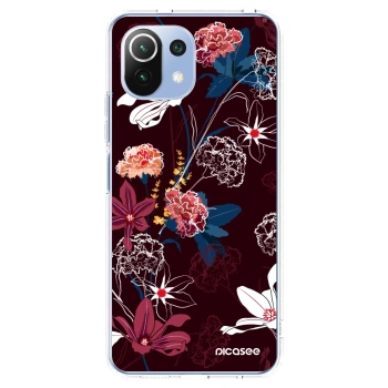 Picasee Xiaomi 11 Lite 5G NE Hülle - Transparentes Silikon - Dark Meadow