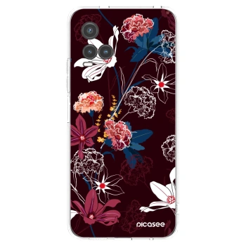 Picasee Vivo Y33s Hülle - Transparentes Silikon - Dark Meadow