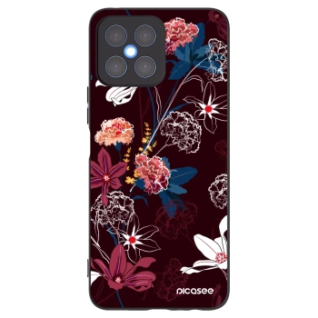 Picasee Honor X8 4G Hülle - Schwarzes Silikon - Dark Meadow