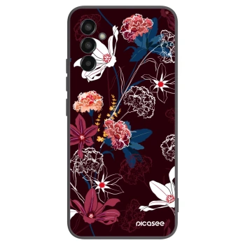Picasee Samsung Galaxy M13 M135F Hülle - Schwarzes Silikon - Dark Meadow