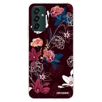Picasee Samsung Galaxy M13 M135F Hülle - Transparentes Silikon - Dark Meadow