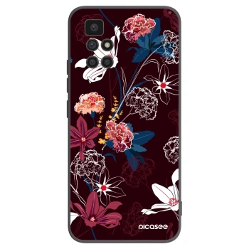 Picasee Xiaomi Redmi 10 (2022) Hülle - Schwarzes Silikon - Dark Meadow
