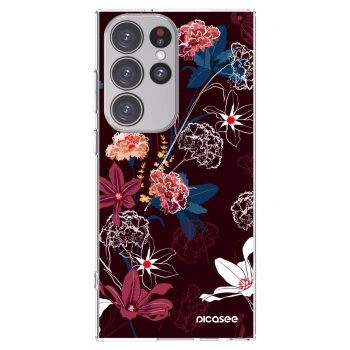 Picasee Samsung Galaxy S23 Ultra 5G Hülle - Transparentes Silikon - Dark Meadow