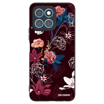 Picasee Honor X8 5G Hülle - Schwarzes Silikon - Dark Meadow