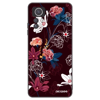 Picasee Xiaomi Redmi Note 12S Hülle - Schwarzes Silikon - Dark Meadow