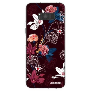 Picasee Samsung Galaxy S8 G950F Hülle - Transparentes Silikon - Dark Meadow