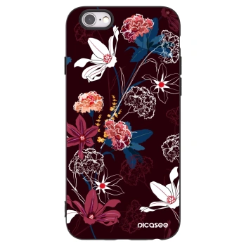 Picasee Apple iPhone 6/6S Hülle - Schwarzes Silikon - Dark Meadow