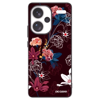 Picasee Xiaomi Redmi Note 13 Pro+ 5G Hülle - Schwarzes Silikon - Dark Meadow