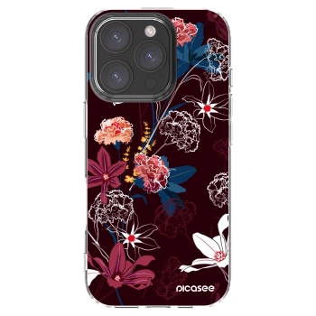 Picasee Apple iPhone 16 Pro Hülle - Transparentes Silikon - Dark Meadow