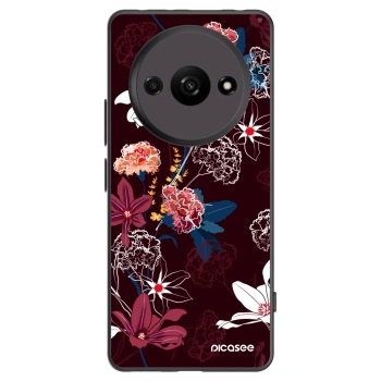 Picasee Xiaomi Redmi A3 Hülle - Schwarzes Silikon - Dark Meadow