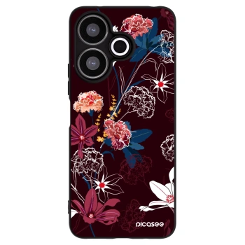 Picasee Xiaomi Redmi 13 4G Hülle - Schwarzes Silikon - Dark Meadow