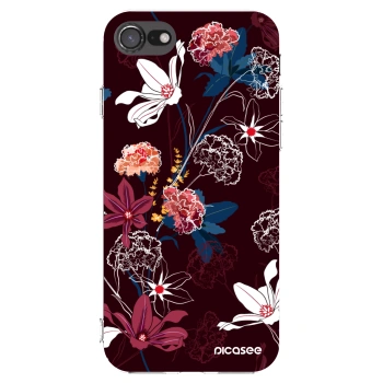 Picasee Apple iPhone 7 Hülle - Transparentes Silikon - Dark Meadow