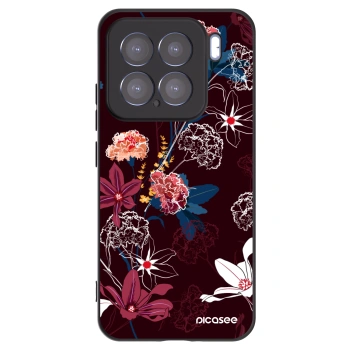 Picasee Xiaomi 15 Hülle - Schwarzes Silikon - Dark Meadow