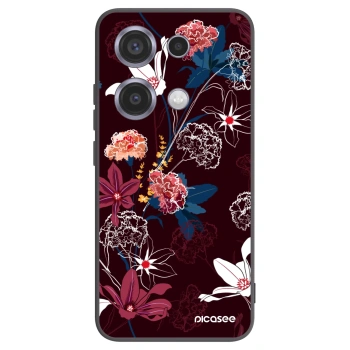 Picasee Xiaomi Redmi Note 14S Hülle - Schwarzes Silikon - Dark Meadow