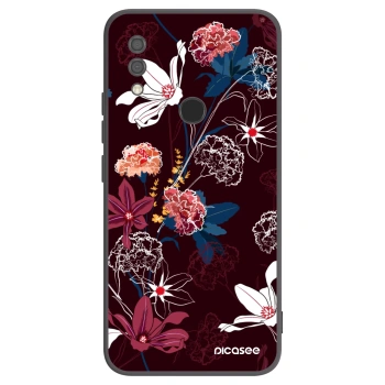 Picasee Xiaomi Redmi 7 Hülle - Schwarzes Silikon - Dark Meadow