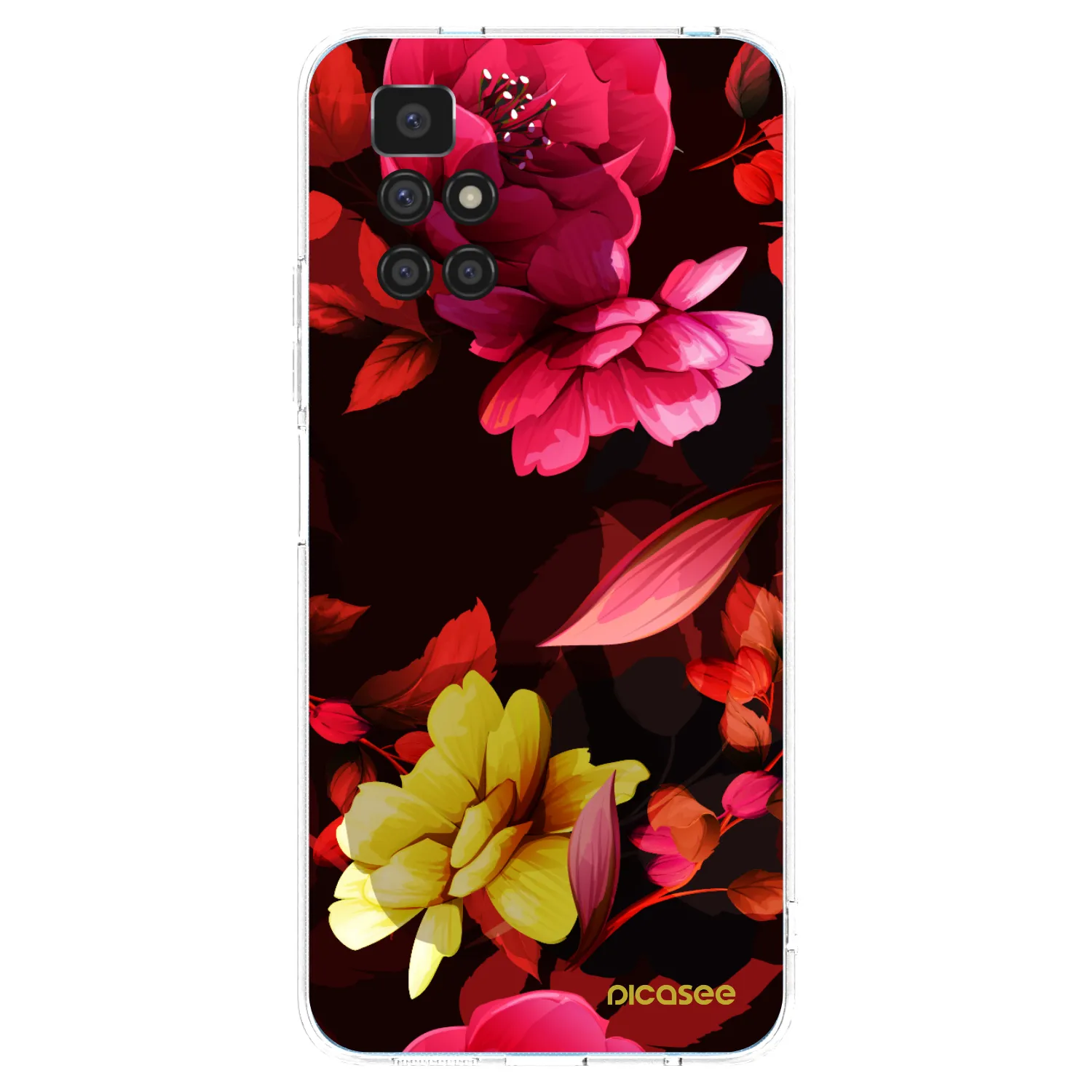 Picasee Xiaomi Redmi 10 Hülle - Transparentes Silikon - Dark Peonny