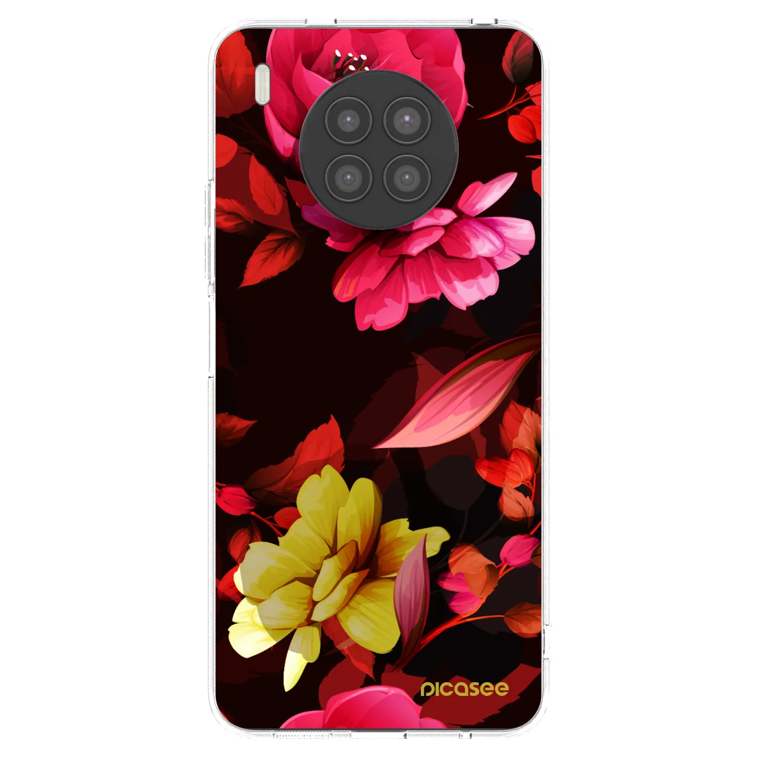 Picasee Huawei Nova 8i Hülle - Transparentes Silikon - Dark Peonny