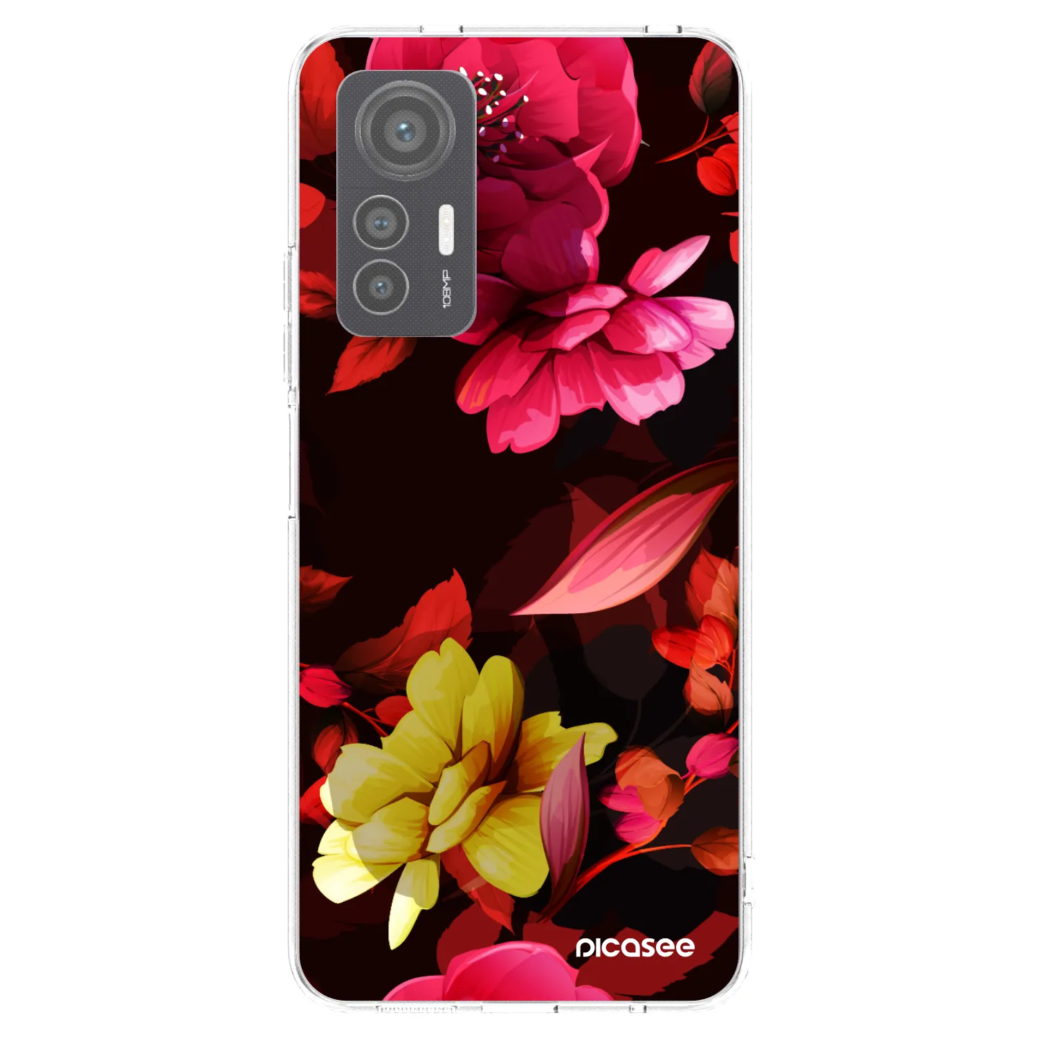 Picasee Xiaomi 12 Lite Hülle - Transparentes Silikon - Dark Peonny