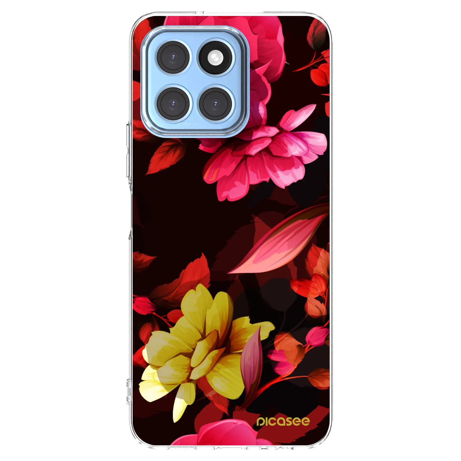 Picasee Honor X8 5G Hülle - Transparentes Silikon - Dark Peonny