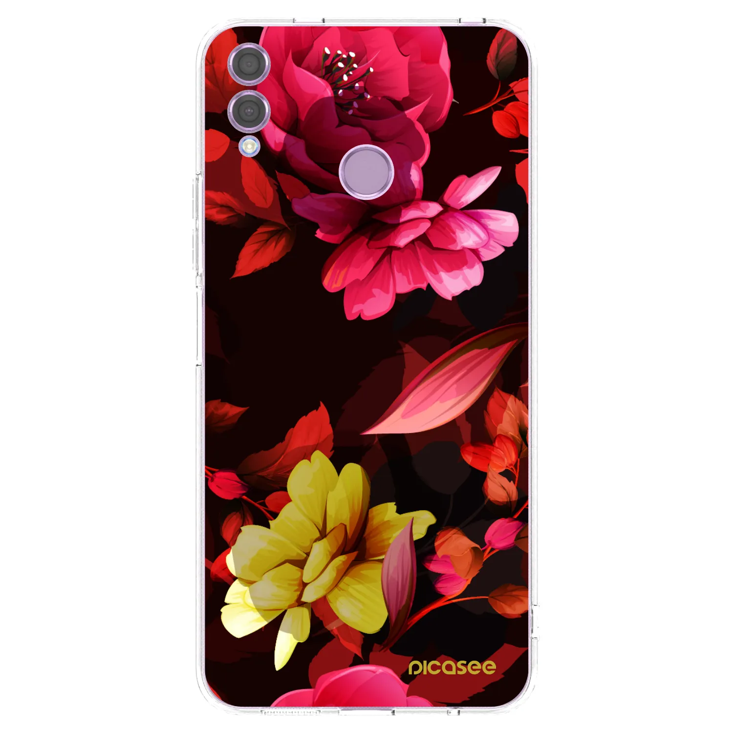 Picasee Honor 8X Hülle - Transparentes Silikon - Dark Peonny