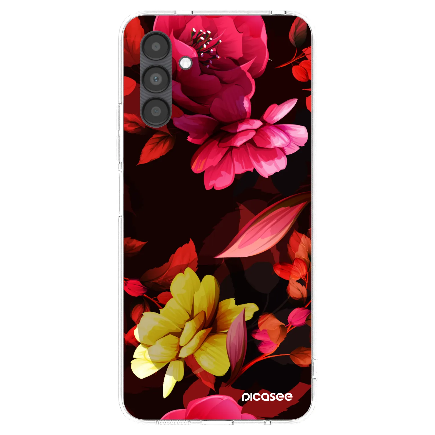 Picasee Samsung Galaxy A04s A047F Hülle - Transparentes Silikon - Dark Peonny