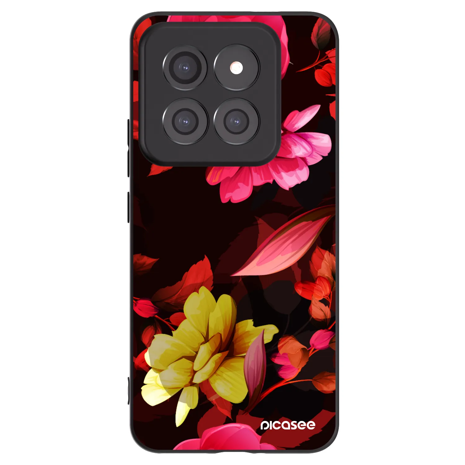 Picasee Xiaomi 14 Pro Hülle - Schwarzes Silikon - Dark Peonny
