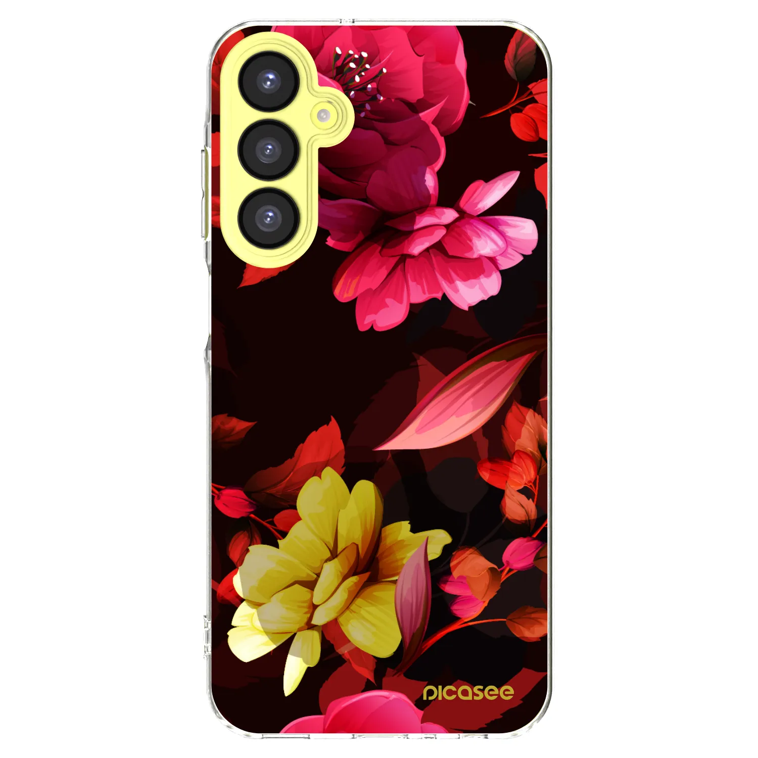 Picasee Samsung Galaxy A25 A256B 5G Hülle - Transparentes Silikon - Dark Peonny