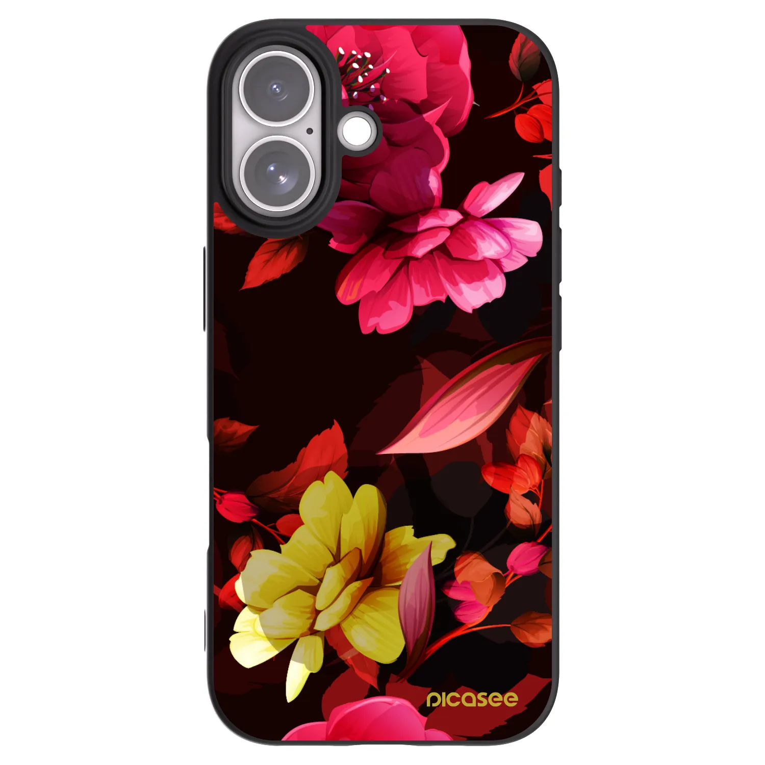 Picasee Apple iPhone 17 Hülle - Schwarzes Silikon - Dark Peonny