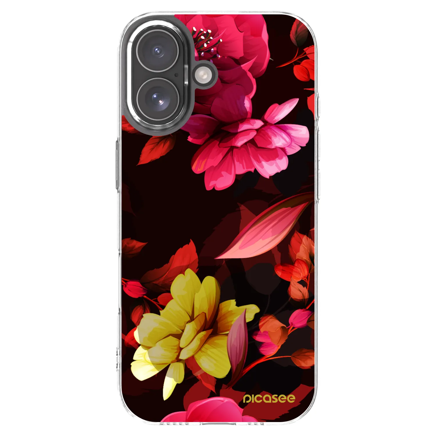 Picasee Apple iPhone 17 Hülle - Transparentes Silikon - Dark Peonny
