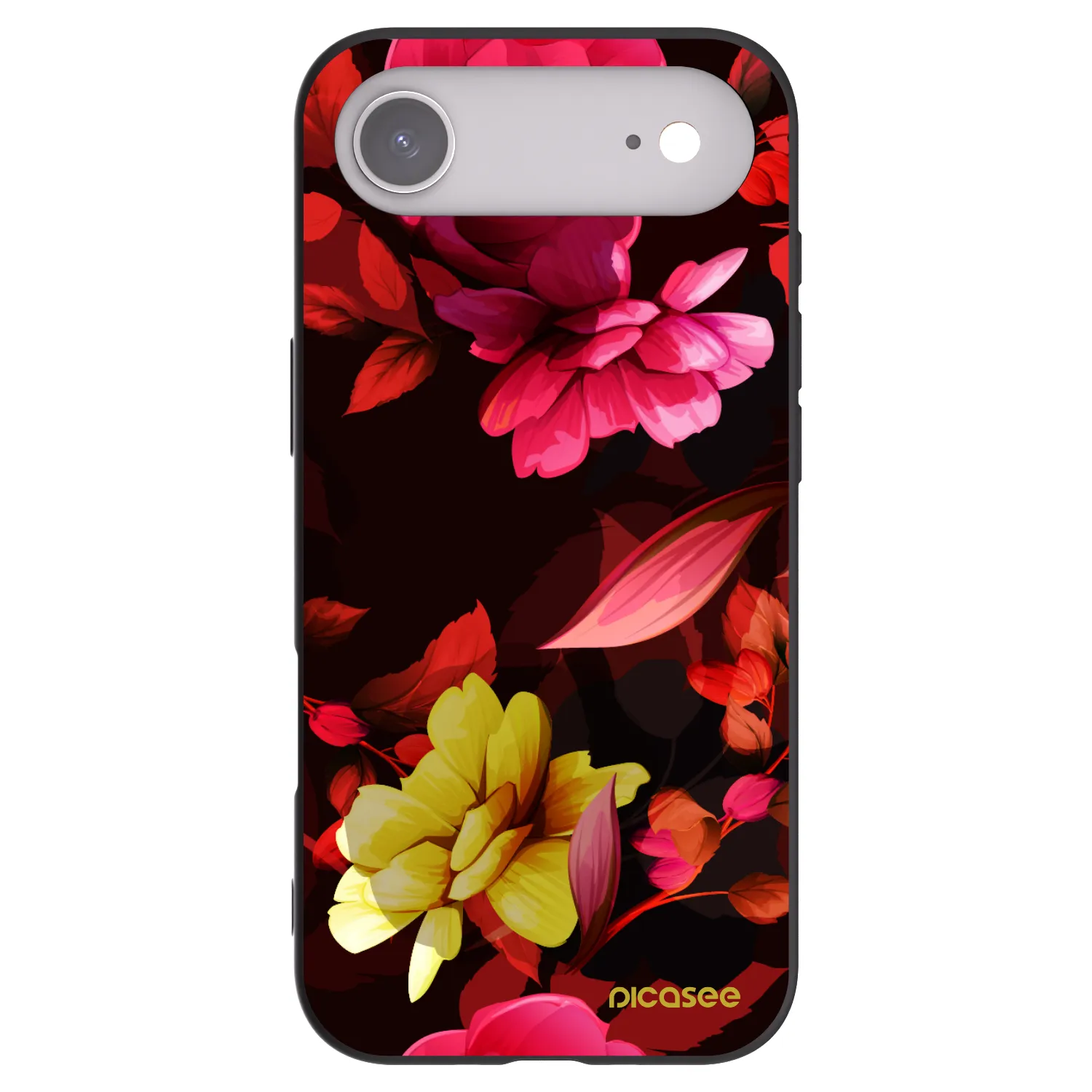 Picasee Apple iPhone Air Hülle - Schwarzes Silikon - Dark Peonny