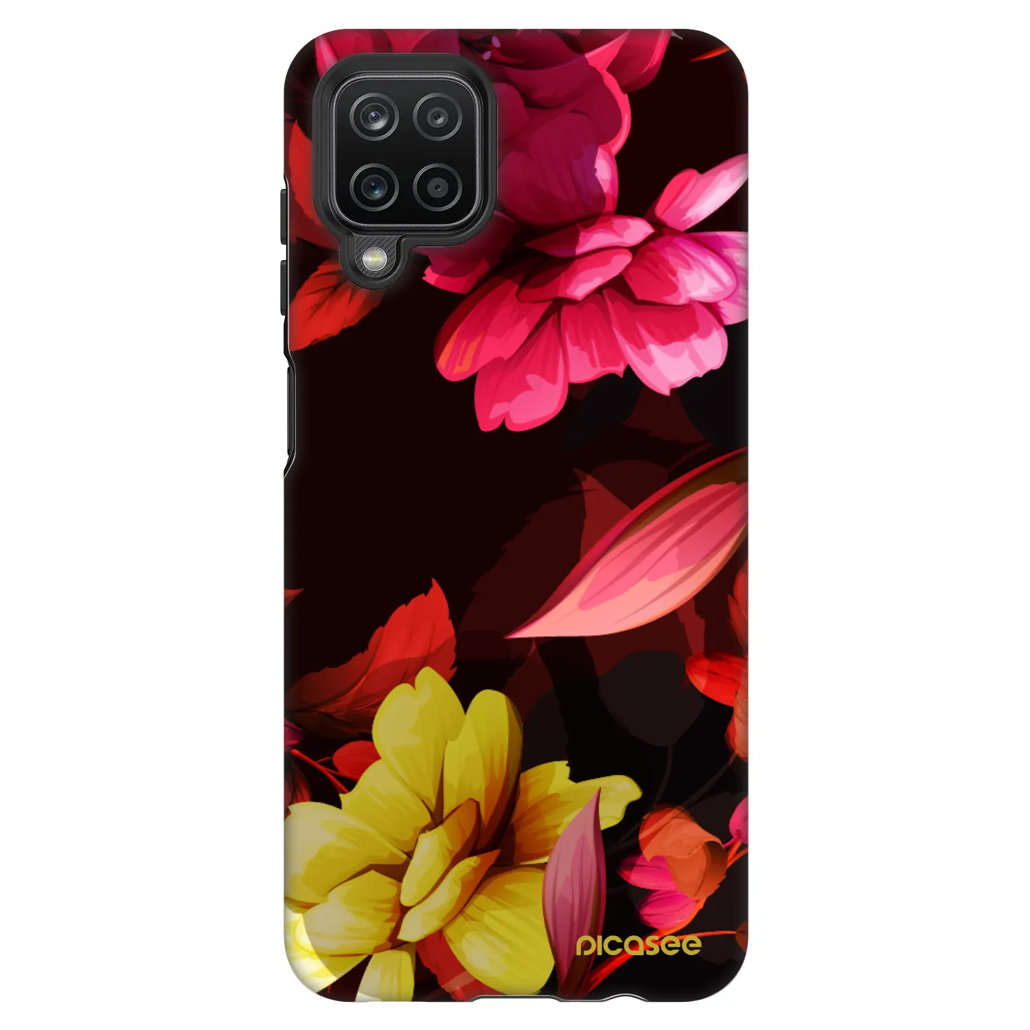 Picasee Fashion Case für Samsung Galaxy A12 A125F - Dark Peonny