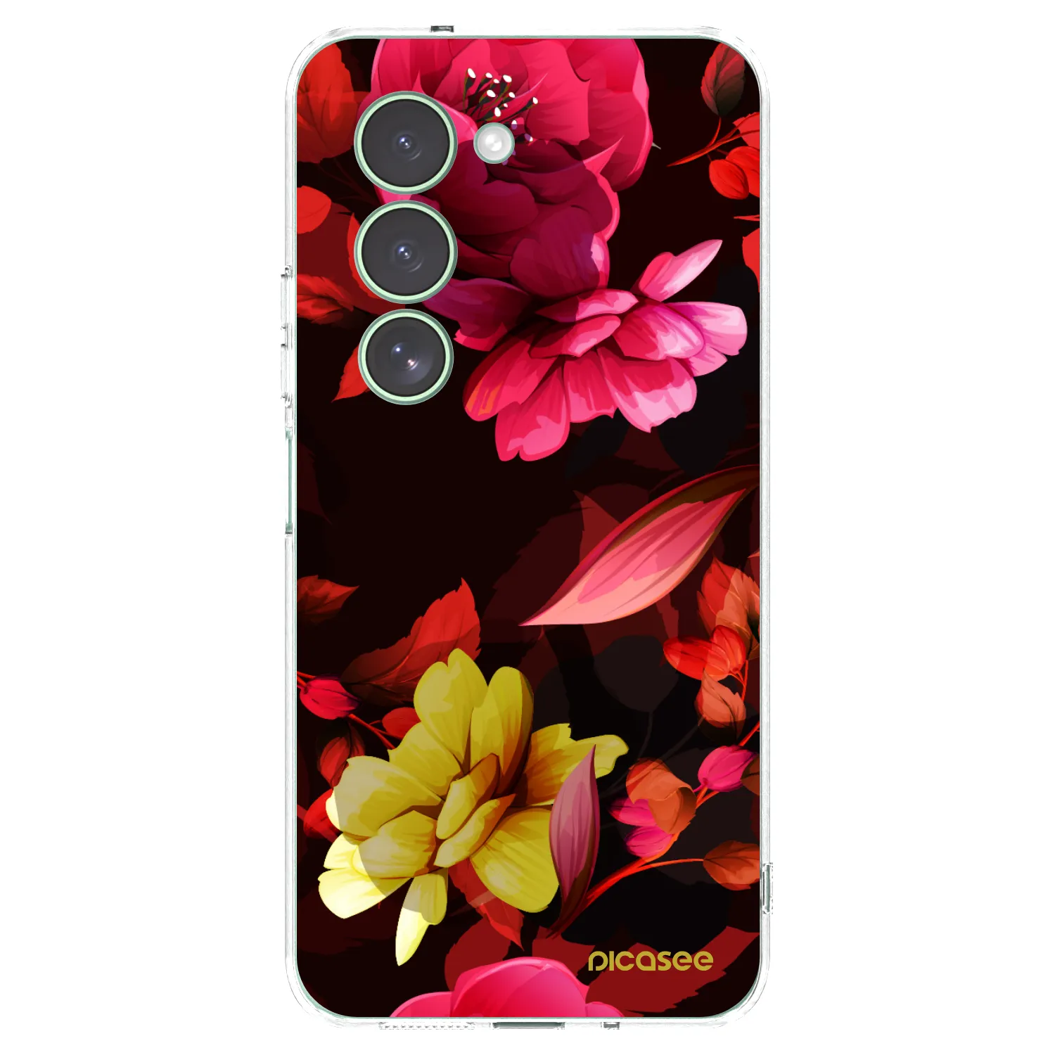 Picasee Xiaomi Redmi 15 5G Hülle - Transparentes Silikon - Dark Peonny