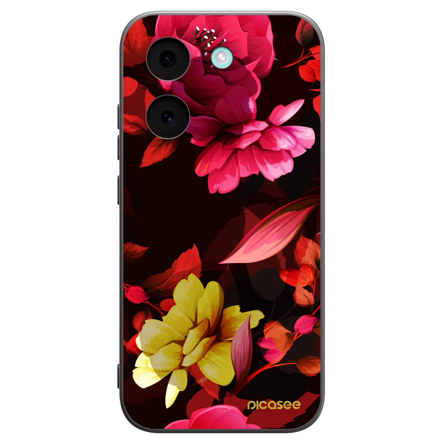 Picasee Xiaomi Poco X8 Pro Hülle - Schwarzes Silikon - Dark Peonny