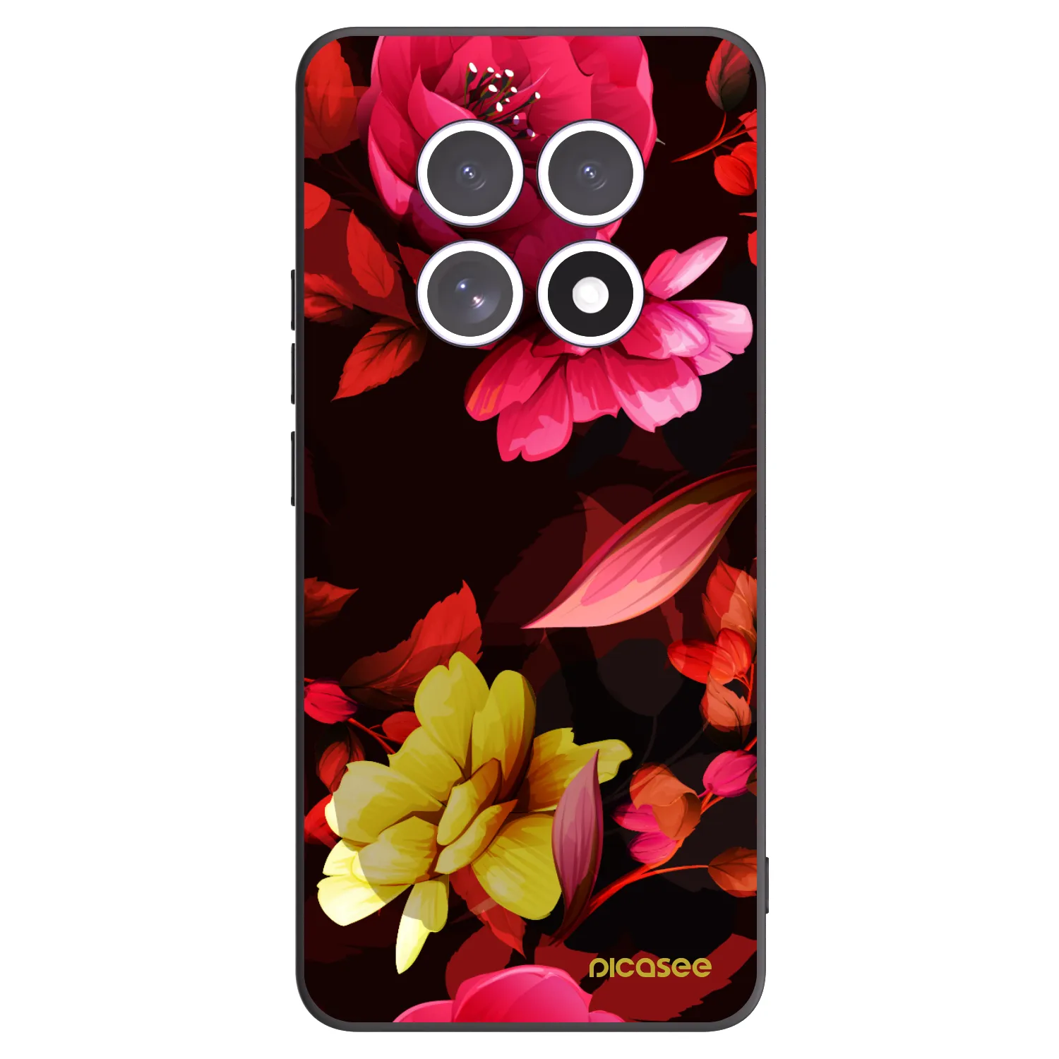 Picasee Xiaomi Redmi Note 15 5G Hülle - Schwarzes Silikon - Dark Peonny