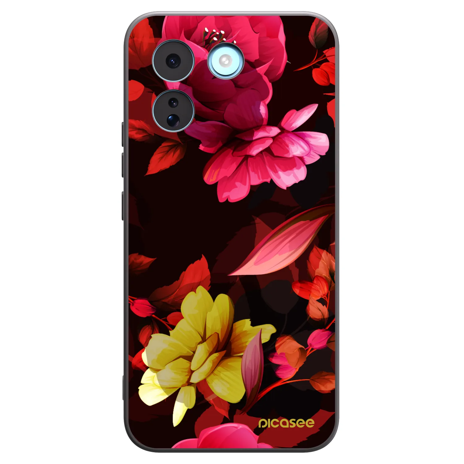 Picasee Xiaomi Redmi Note 17 Pro MAX 5G Hülle - Schwarzes Silikon - Dark Peonny