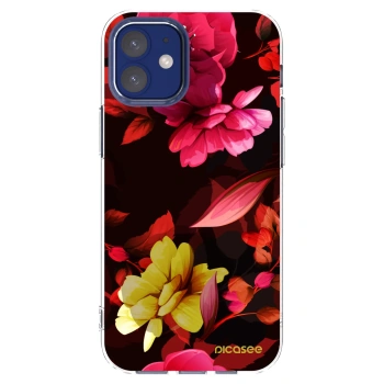 Picasee Apple iPhone 12 mini Hülle - Transparentes Silikon - Dark Peonny