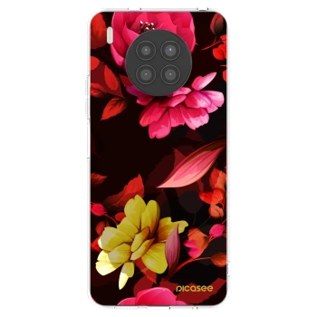 Picasee Huawei Nova 8i Hülle - Transparentes Silikon - Dark Peonny