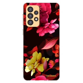 Picasee Samsung Galaxy A33 5G A336 Hülle - Transparentes Silikon - Dark Peonny
