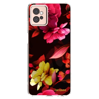 Picasee Motorola Moto G32 Hülle - Transparentes Silikon - Dark Peonny