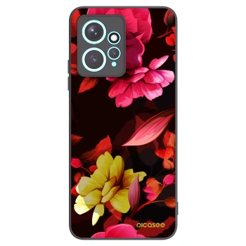 Picasee Xiaomi Redmi Note 12 4G Hülle - Schwarzes Silikon - Dark Peonny