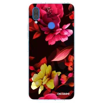 Picasee Huawei Nova 3 Hülle - Transparentes Silikon - Dark Peonny