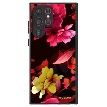 Picasee ULTIMATE CASE PowerShare für Samsung Galaxy S22 Ultra 5G - Dark Peonny