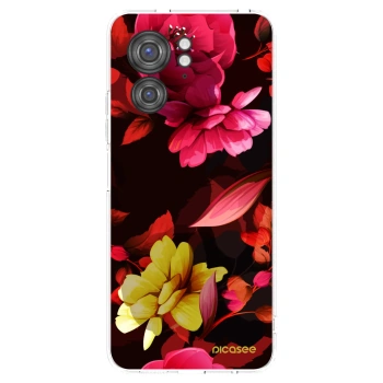 Picasee Motorola Edge 40 Hülle - Transparentes Silikon - Dark Peonny