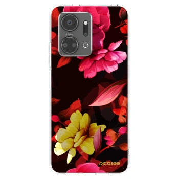 Picasee Honor X7a Hülle - Transparentes Silikon - Dark Peonny